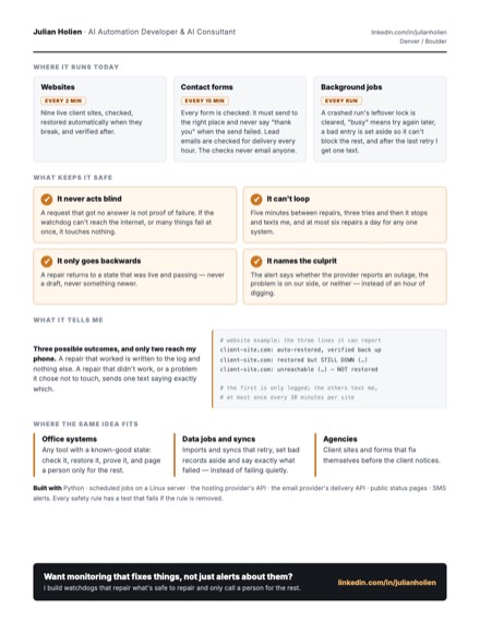 Case study page 2: where it runs today and what keeps it safe